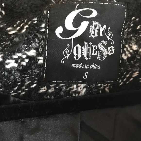 G by Guess  tweed jacket/coat black and white s/p - Picture 3 of 4
